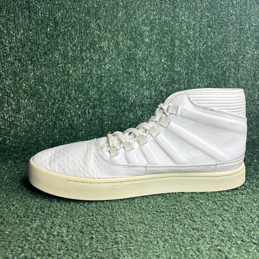 Jordan Westbrook 0 Croc Leather High Top Lifestyle Sneakers White Mens Size 12